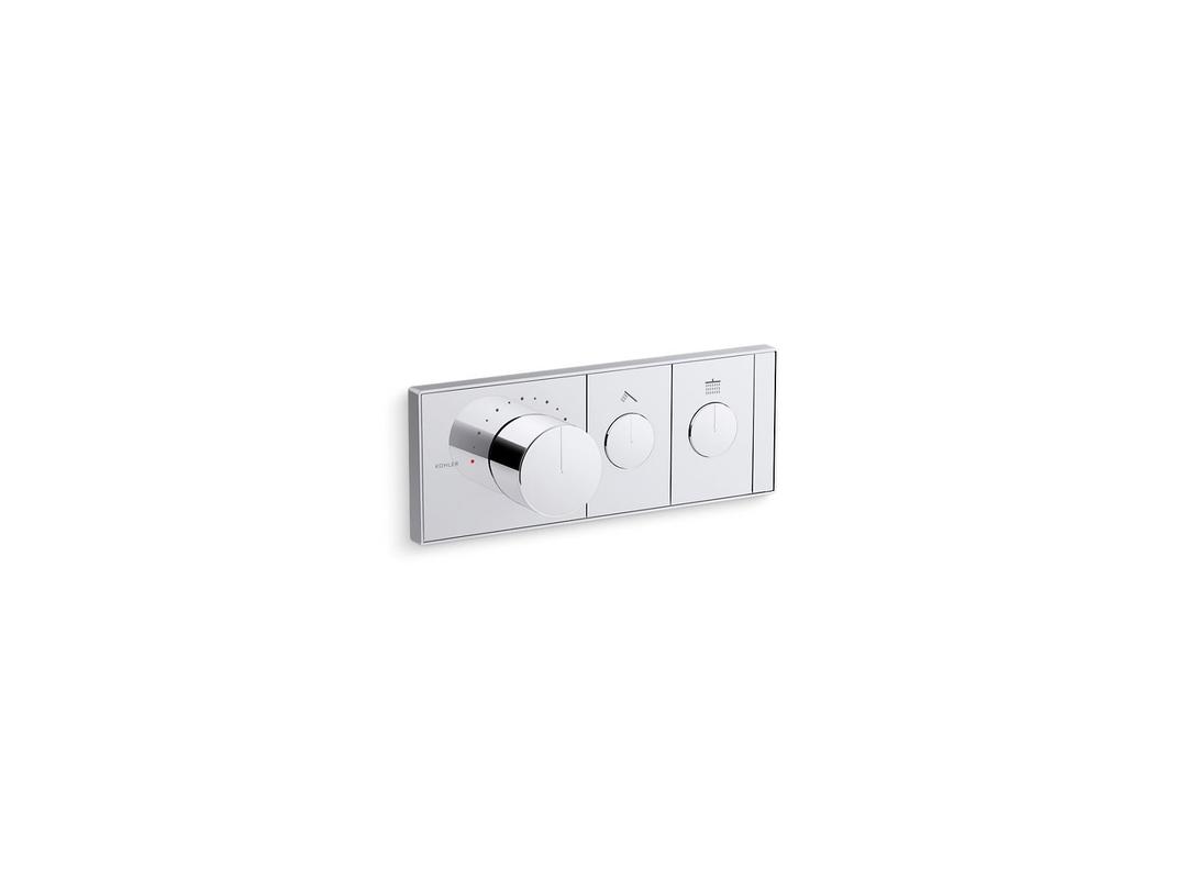 Anthem Two-outlet recessed mechanical thermostatic valve control by Kohler