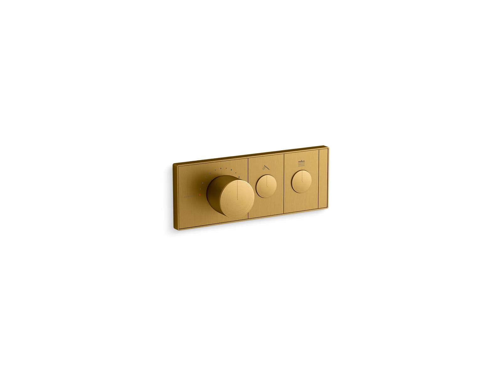 Kohler Anthem Two-outlet recessed mechanical thermostatic valve control - Vibrant Brushed Moderne Brass by Kohler
