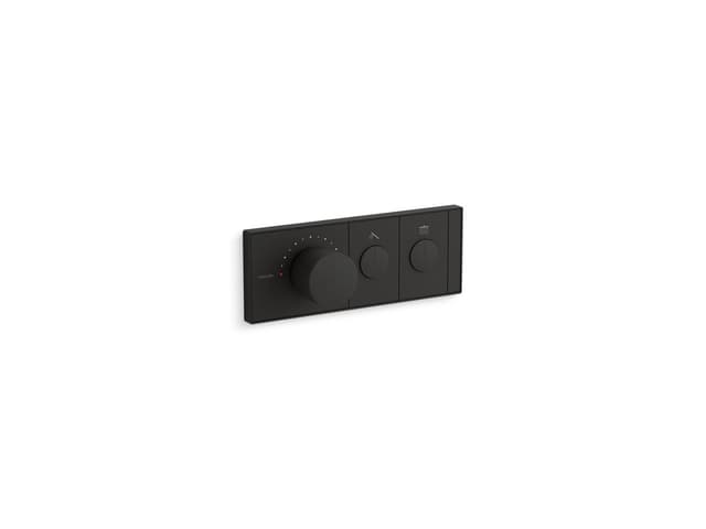 Kohler Anthem Two-outlet recessed mechanical thermostatic valve control - Matte Black