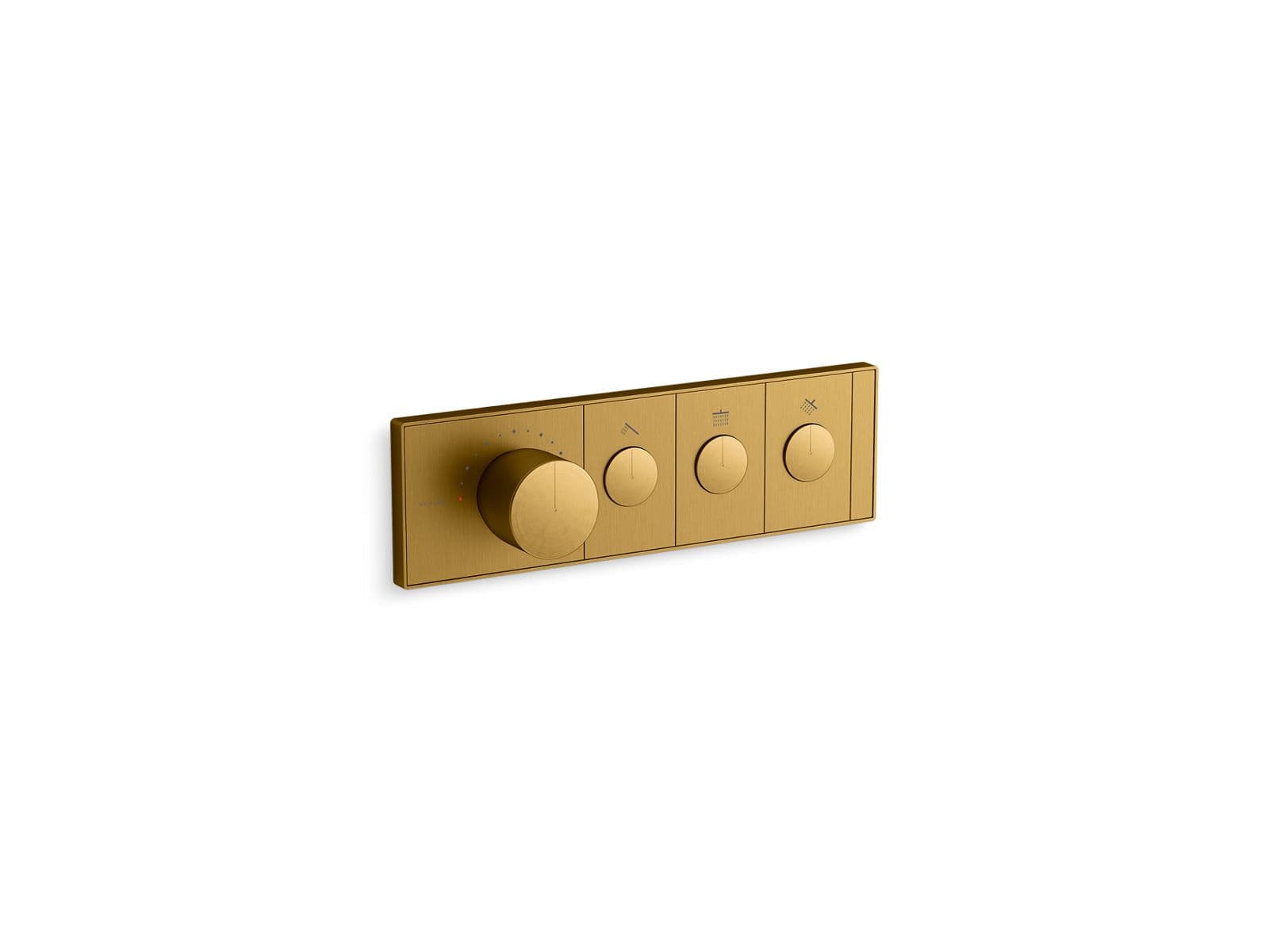 Kohler Anthem Three-outlet recessed mechanical thermostatic valve control - Vibrant Brushed Moderne Brass by Kohler
