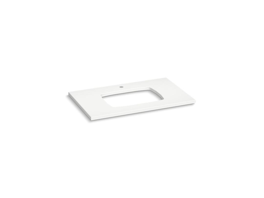 Kohler Silestone Quartz 37-in Vanity Top with Carillon Rectangle Cutout - Miami White by Kohler