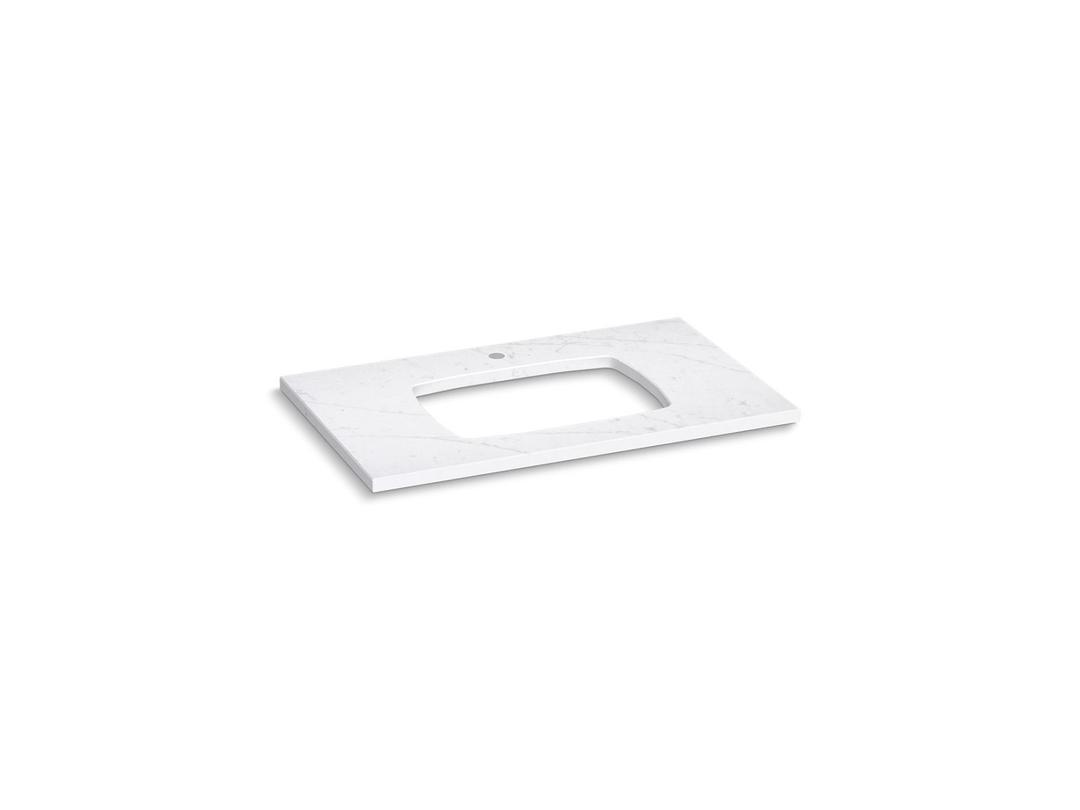 Kohler Silestone Quartz 37-in Vanity Top with Carillon Rectangle Cutout - Et Statuario by Kohler