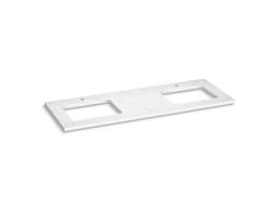 Silestone 61'' quartz vanity top with two rectangular cutouts - image 4