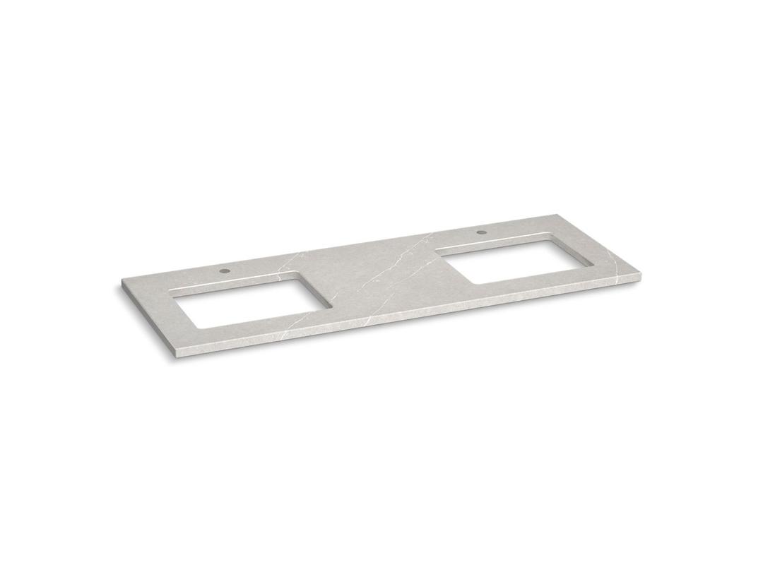 Silestone Quartz 61-in Vanity Top with Double Rectangle Cutouts by Kohler