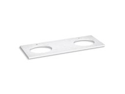 Silestone quartz 61'' vanity top with double oval cutouts - image 4