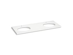 Silestone quartz 61'' vanity top with double oval cutouts - image 1