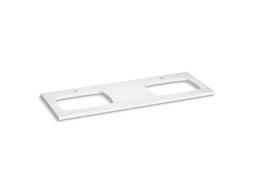 Kohler Silestone Quartz 61-in Vanity Top with Double Carillon Rectangle Cutouts - Et Statuario - image 1