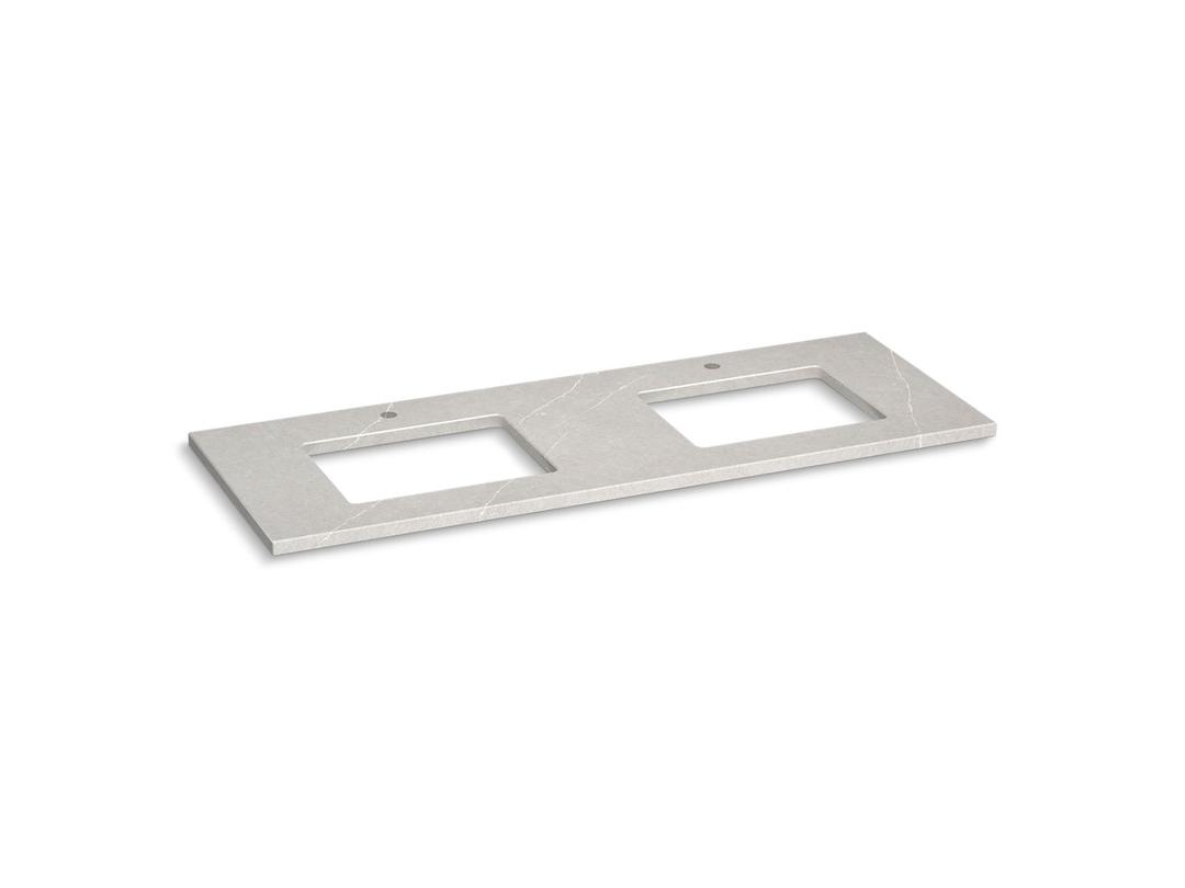 Silestone Quartz 61-in Vanity Top with Double Rectangle Cutouts by Kohler