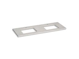 Silestone 61'' quartz vanity top with two rectangular cutouts - image 2