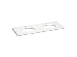 Silestone quartz 61'' vanity top with double oval cutouts - image 1