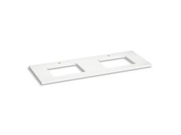 Silestone 61'' quartz vanity top with two rectangular cutouts - image 1