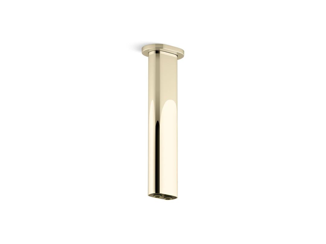 Kohler Statement 10'' ceiling-mount two-function rainhead arm and flange - Vibrant French Gold by Kohler