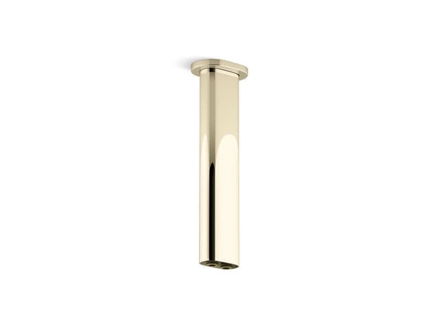 Kohler Statement 10'' ceiling-mount two-function rainhead arm and flange - Vibrant French Gold