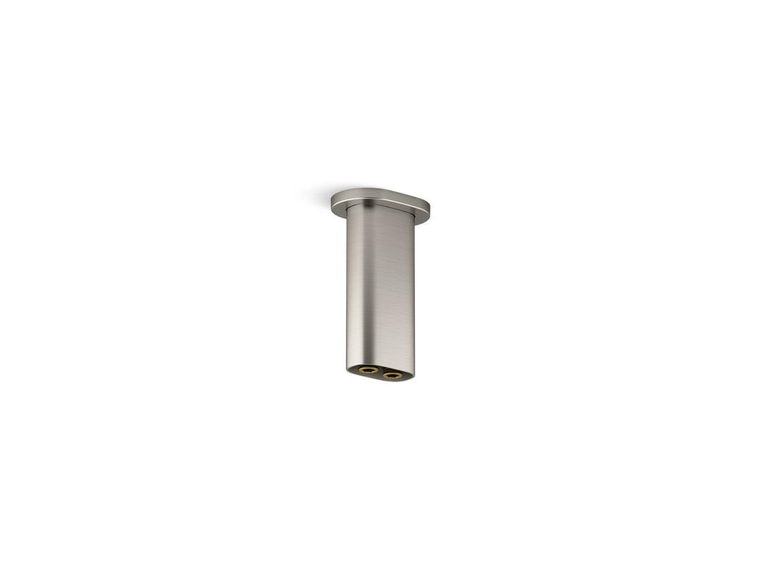 Kohler Statement 5'' ceiling-mount two-function rainhead arm and flange - Vibrant Brushed Nickel by Kohler