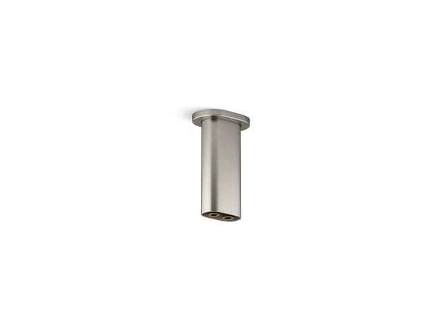 Kohler Statement 5'' ceiling-mount two-function rainhead arm and flange - Vibrant Brushed Nickel