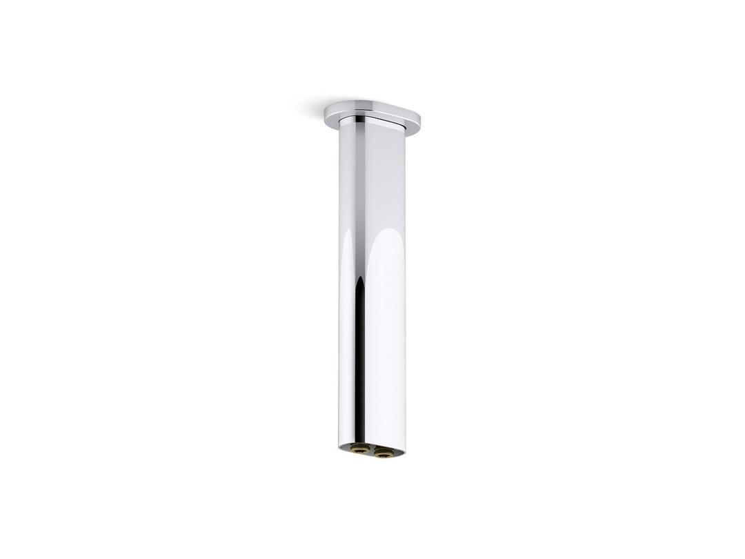 Statement 10'' ceiling-mount two-function rainhead arm and flange by Kohler