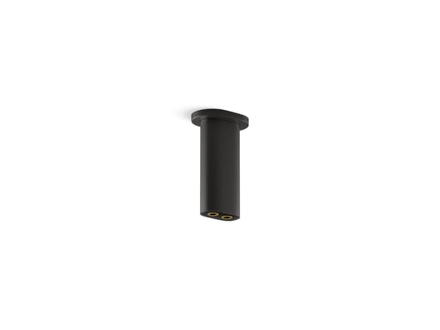 Kohler Statement 5'' ceiling-mount two-function rainhead arm and flange - Matte Black