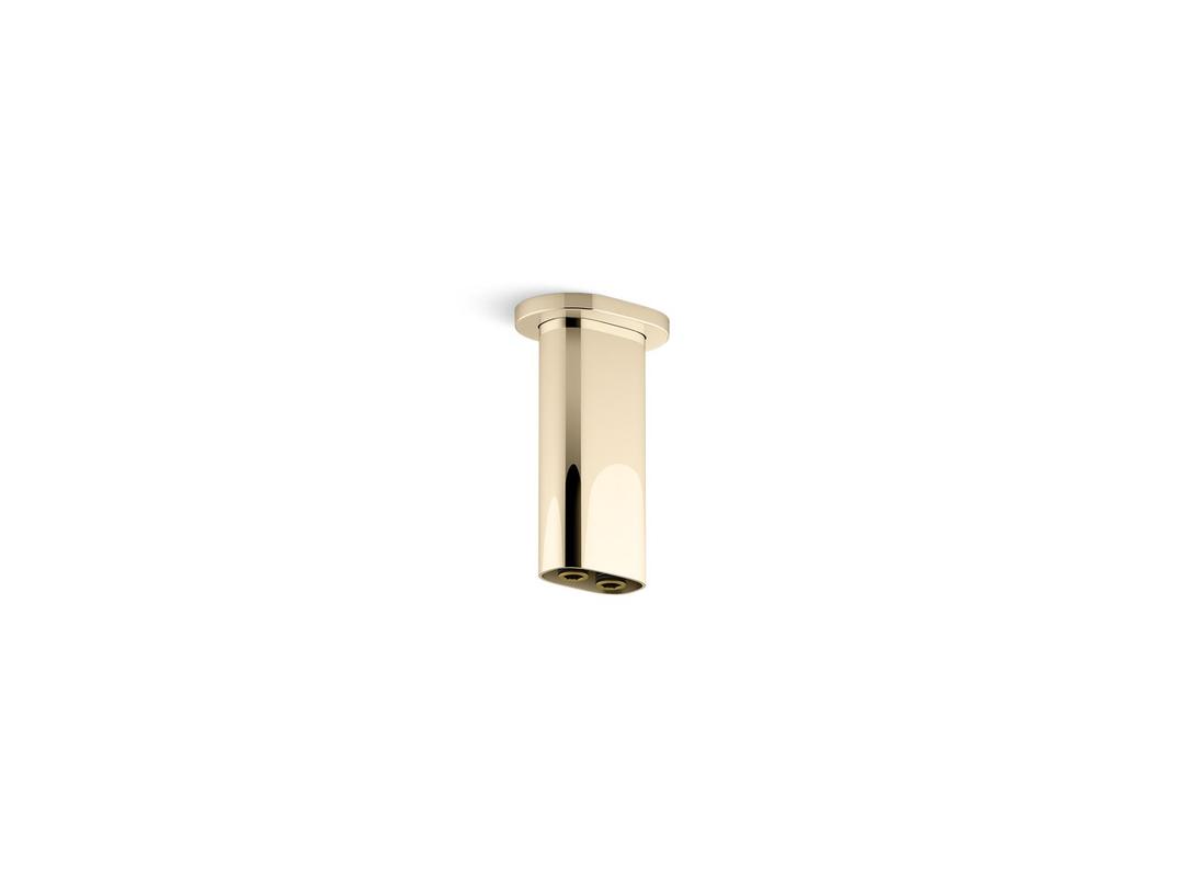 Kohler Statement 5'' ceiling-mount two-function rainhead arm and flange - French Gold by Kohler