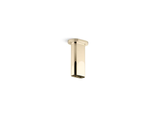 Kohler Statement 5'' ceiling-mount two-function rainhead arm and flange - French Gold