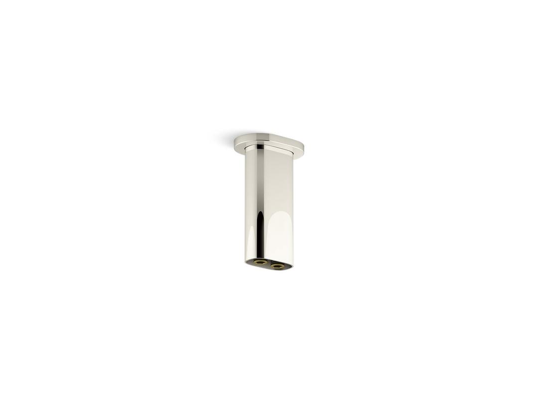 Kohler Statement 5'' ceiling-mount two-function rainhead arm and flange - Vibrant Polished Nickel by Kohler