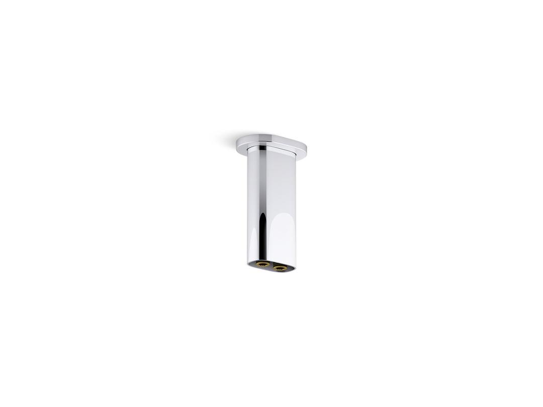 Kohler Statement 5'' ceiling-mount two-function rainhead arm and flange - Polished Chrome by Kohler