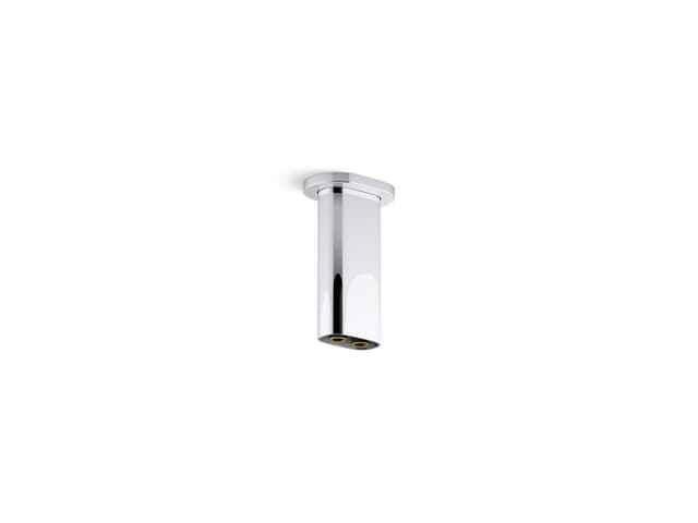 Kohler Statement 5'' ceiling-mount two-function rainhead arm and flange - Polished Chrome