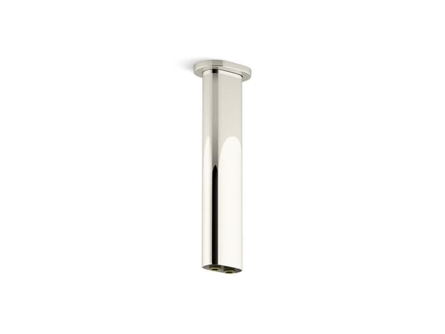 Kohler Statement 10'' ceiling-mount two-function rainhead arm and flange - Vibrant Polished Nickel