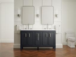 Southerk 60'' bathroom vanity cabinet with sinks and quartz top - image 20