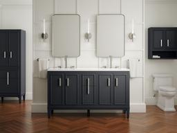 Southerk 60'' bathroom vanity cabinet with sinks and quartz top - image 22