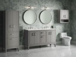 Seer 60'' bathroom vanity cabinet with sinks and quartz top - image 21