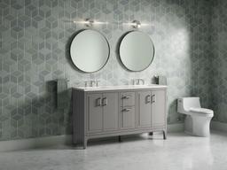 Seer 60'' bathroom vanity cabinet with sinks and quartz top - image 19