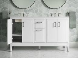 Seer 60'' bathroom vanity cabinet with sinks and quartz top - image 23