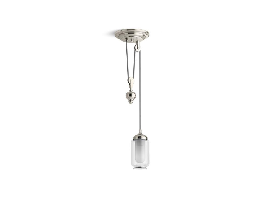 Artifacts 4'' adjustable pendant - Polished Nickel by Kohler