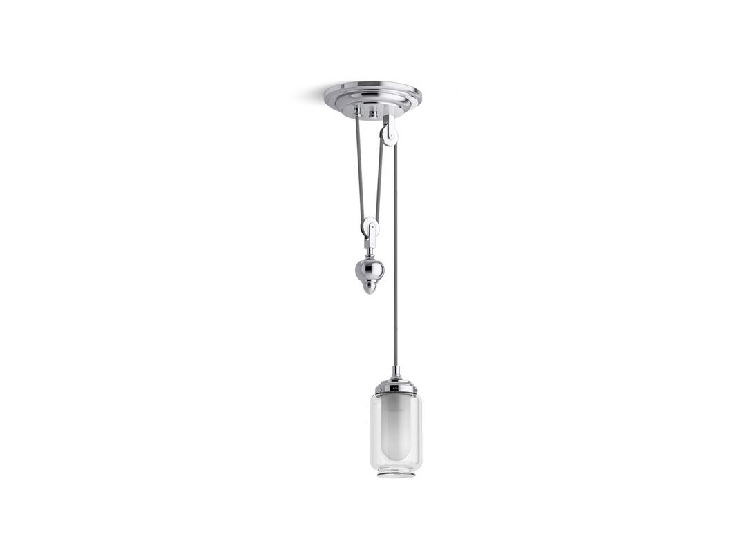 Artifacts 4'' adjustable pendant - Polished Chrome by Kohler