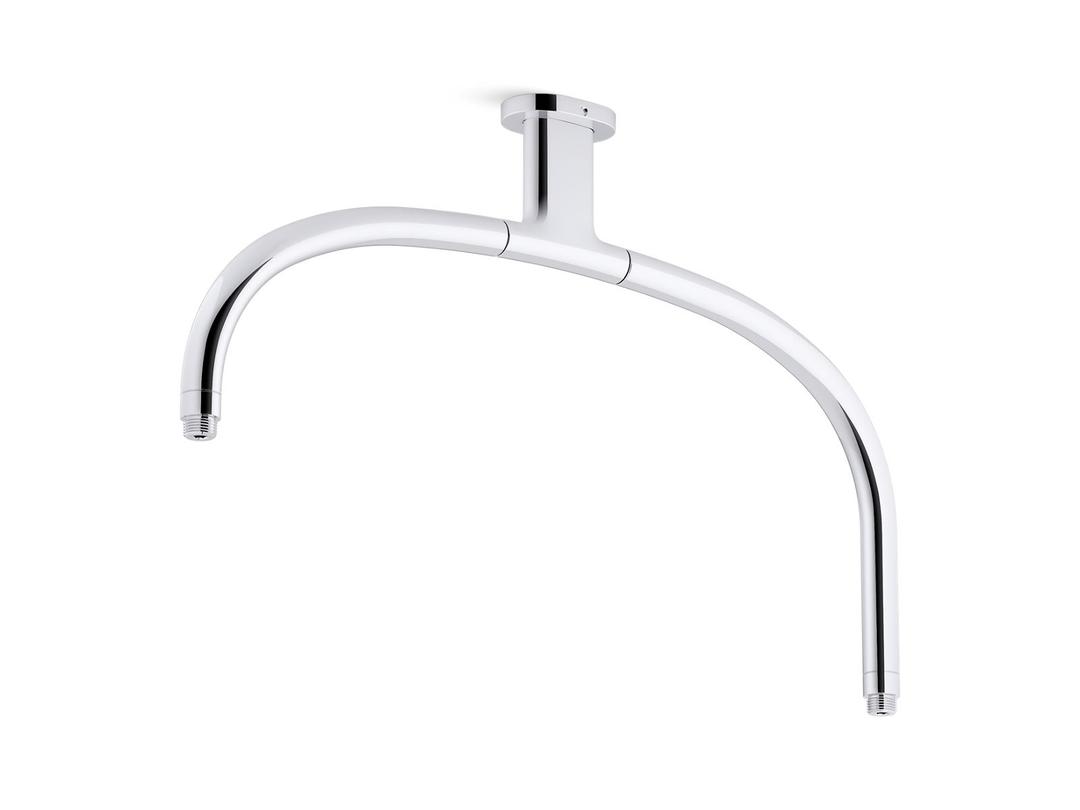 Kohler Statement Ceiling-mount single-function dual rainhead arm - Polished Chrome by Kohler