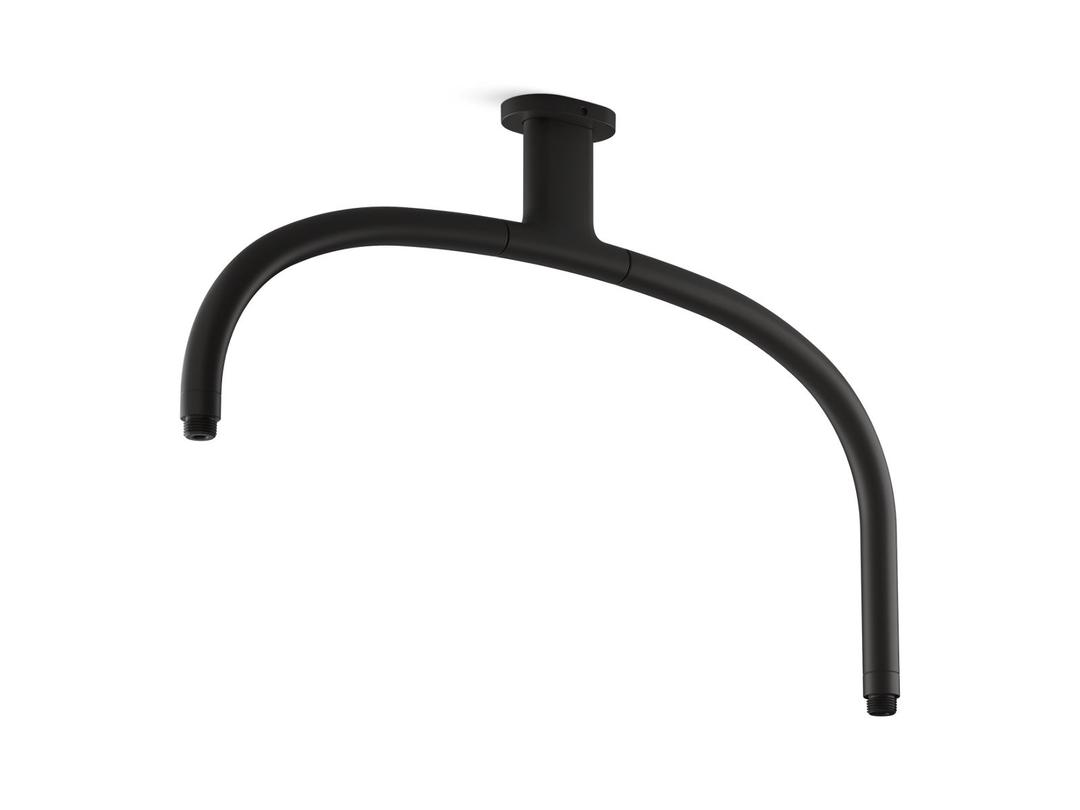 Kohler Statement Ceiling-mount single-function dual rainhead arm - Matte Black by Kohler