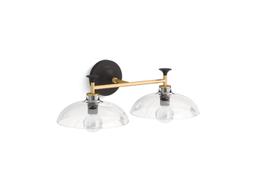Kohler | Tone | Wall Sconce - Black With Brass Trim - image 1
