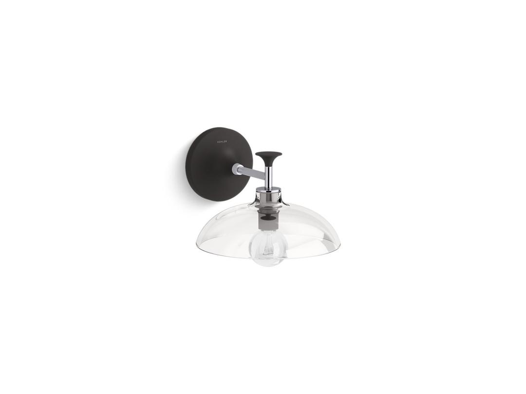 Kohler | Tone | Wall Torchier - Polished Chrome With Matte Black by Kohler