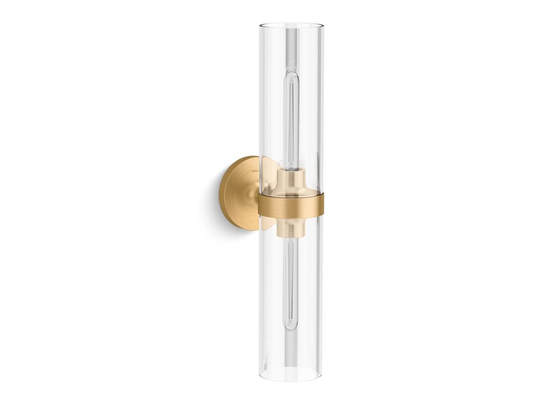 Kohler Purist Two-light sconce - Brushed Moderne Brass by Kohler