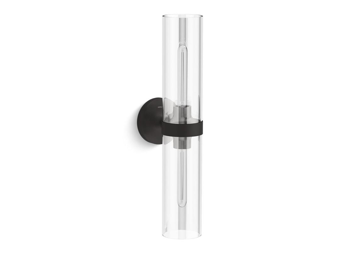 Kohler Purist Two-light sconce - Matte Black by Kohler