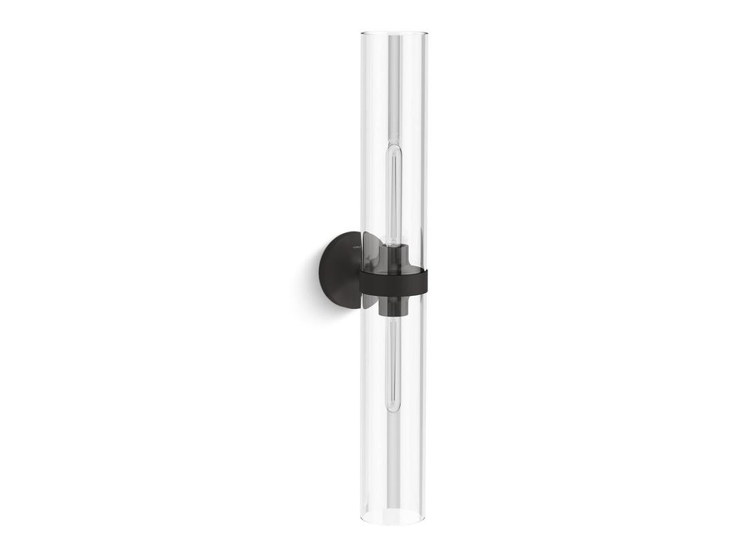 Kohler Purist Two-light sconce - Matte Black by Kohler