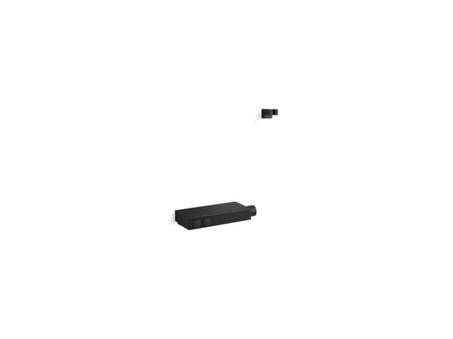 Kohler Anthem Two-way exposed thermostatic valve and control panel with integrated handshower holder - Matte Black