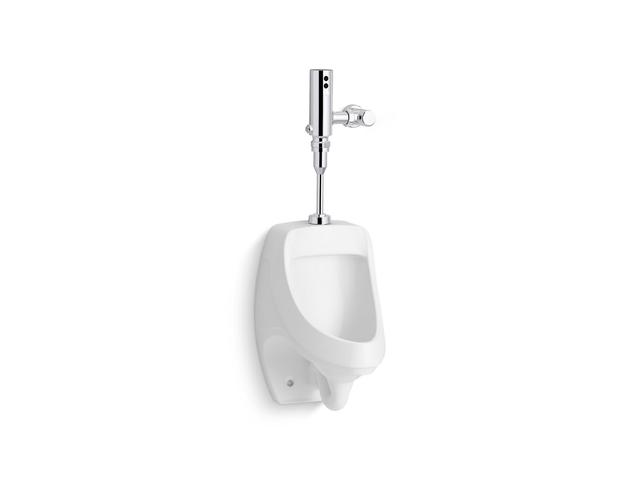 DexterE Antimicrobial urinal with Mach Tripoint touchless DC 0.125 gpf flushometer