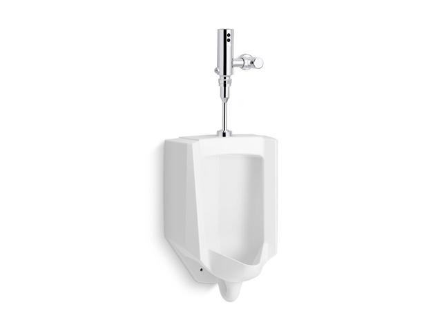BardonE High-efficiency urinal with Mach Tripoint touchless 0.125 gpf HES-powered flushometer
