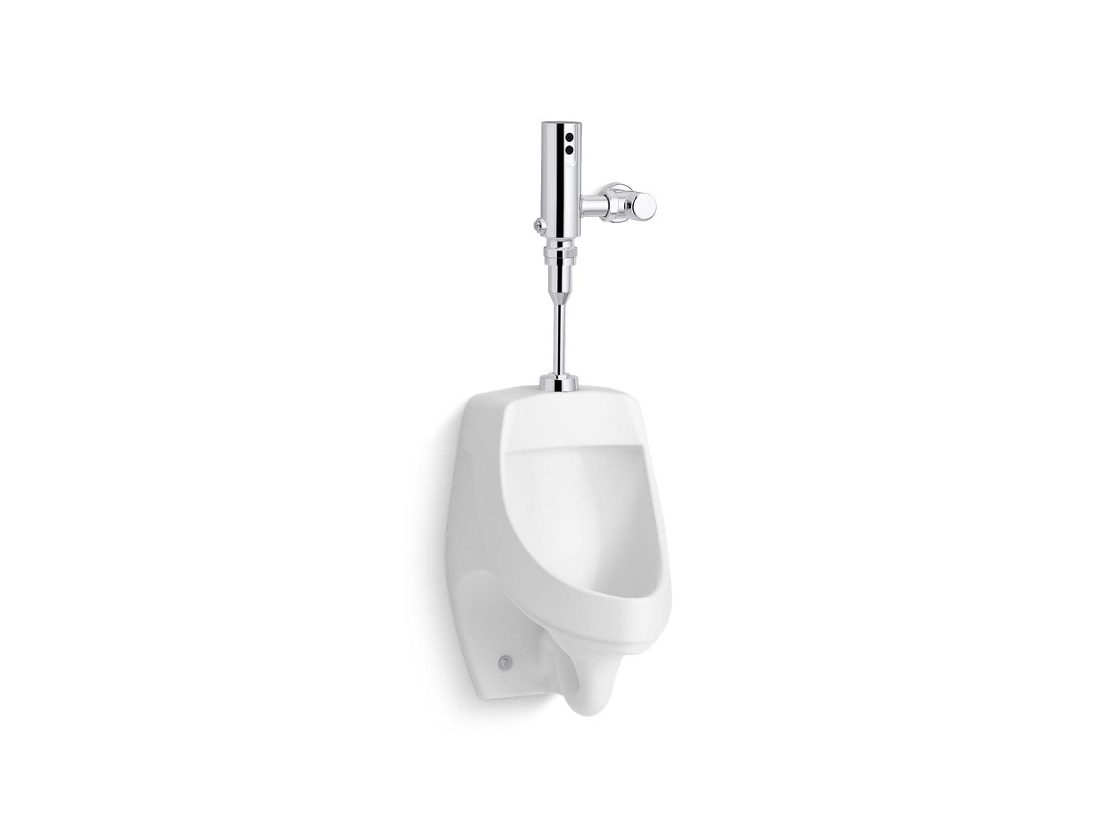 Kohler Dexter™ Antimicrobial urinal with Mach® Tripoint® touchless 0.5 gpf HES-powered flushometer by Kohler