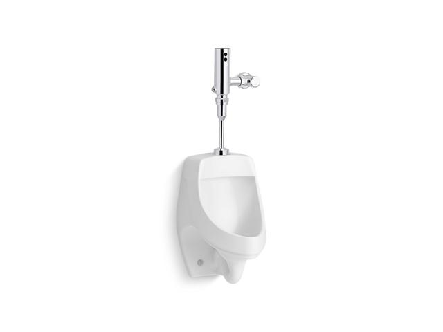 DexterE Antimicrobial urinal with Mach Tripoint touchless 0.5 gpf HES-powered flushometer