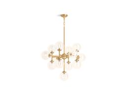 BelleraE 32'' chandelier - Brushed Moderne Brass - image 4