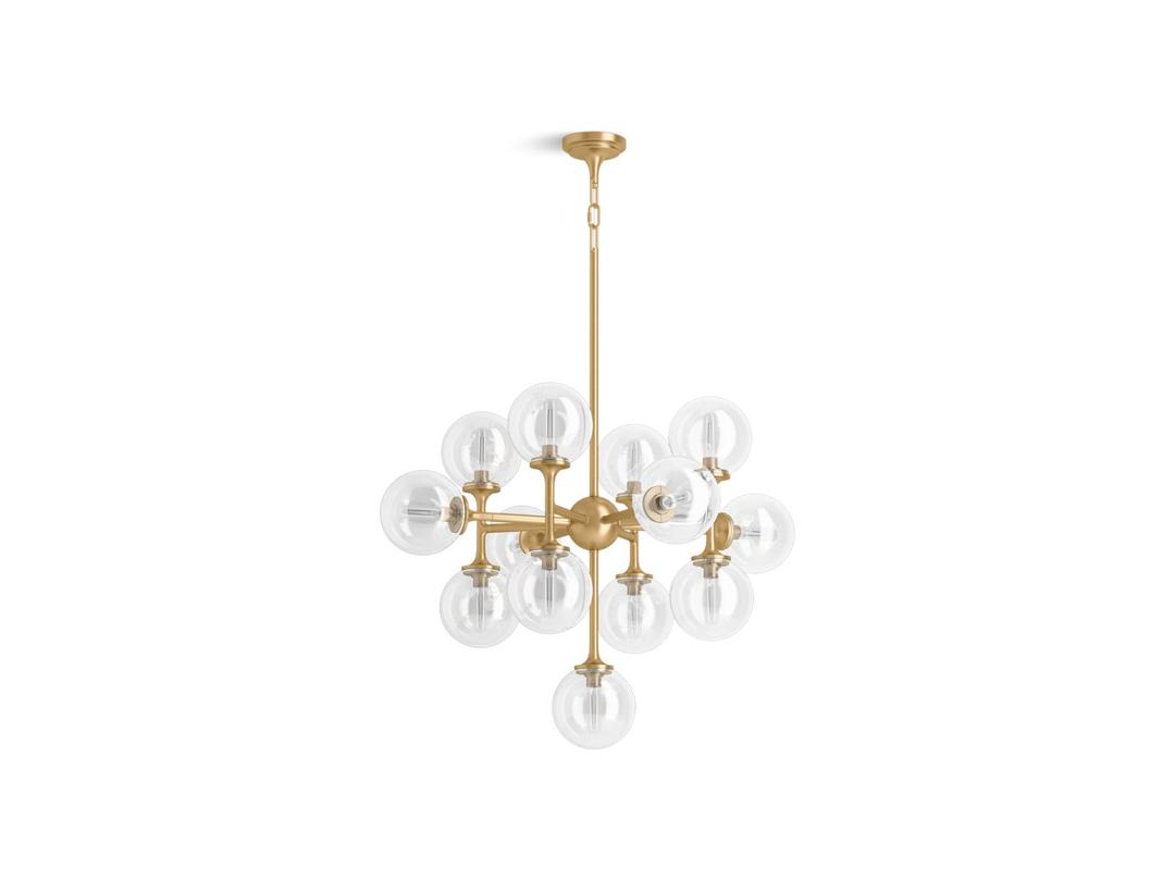 BelleraE 32'' chandelier - Brushed Moderne Brass by Kohler