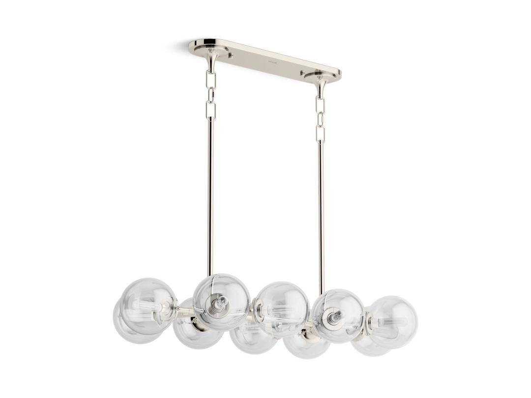 BelleraE 38'' linear chandelier - Polished Nickel by Kohler