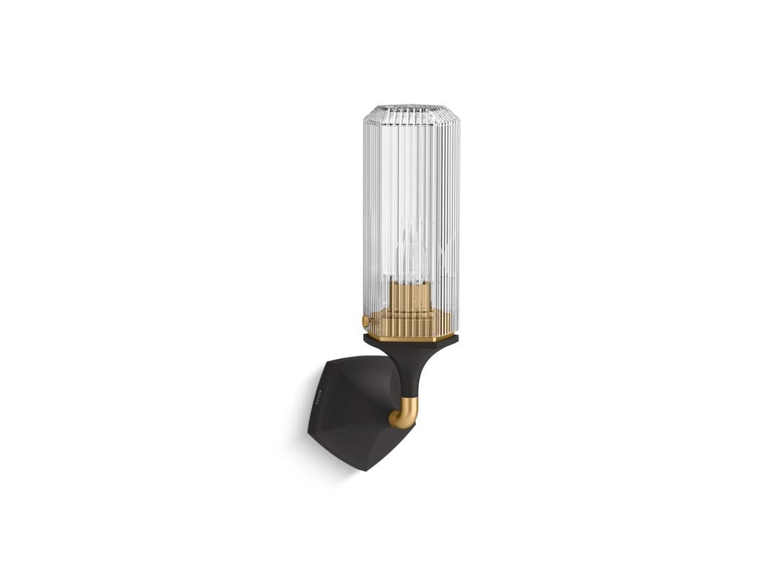 Kohler | Occasion | Wall Torchier - Black With Brass Trim by Kohler